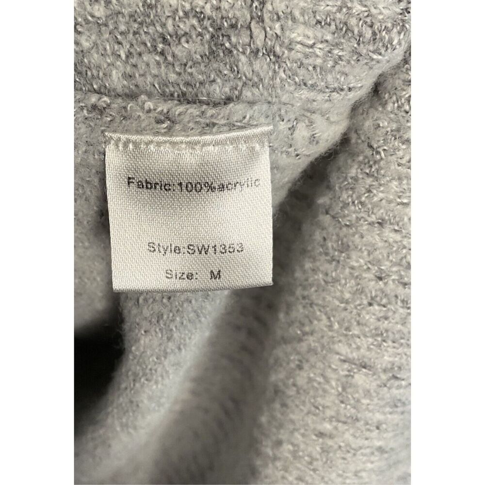 Elan Pullover Women's size M Softly Cowl Neck Oversized Heather Gray Sweater - Picture 6 of 8